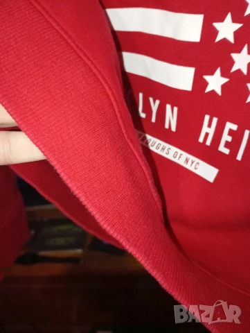 Skate Nation Red Hoodie "NYC BROOKLYN HEIGHTS" Size S/M, снимка 8 - Спортни дрехи, екипи - 52234448