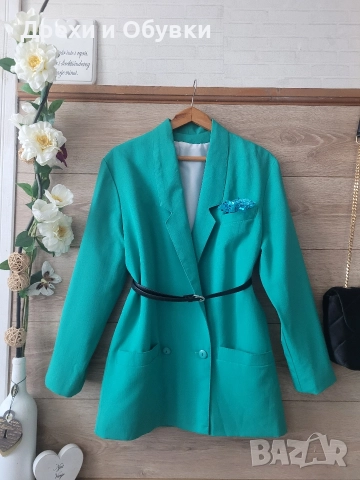 Ново зелено сако блейзър , снимка 9 - Сака - 52764035