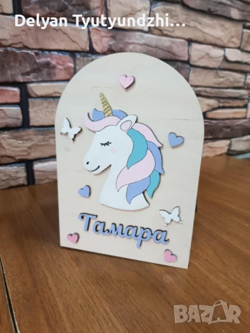 🌈 Персонализиран дървен органайзер за диадеми и аксесоари – Мечтата на всяко момиче! 🎁, снимка 4 - Подаръци за жени - 51217402