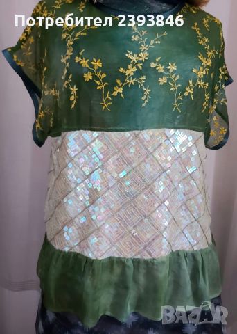 Дамска копринена блуза , снимка 1 - Корсети, бюстиета, топове - 45795091