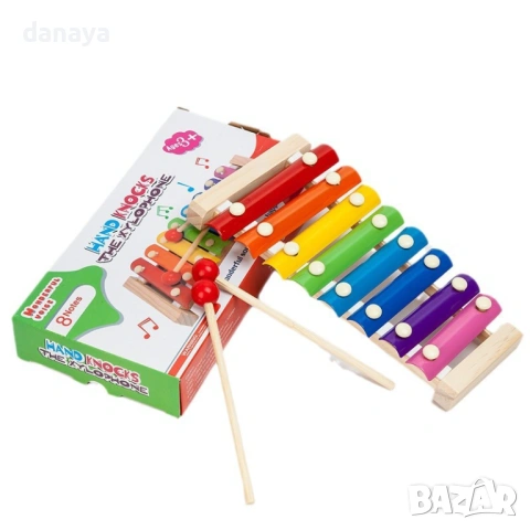 6412 Детски музикален инструмент Ксилофон, 24 см, снимка 3 - Музикални играчки - 53504757