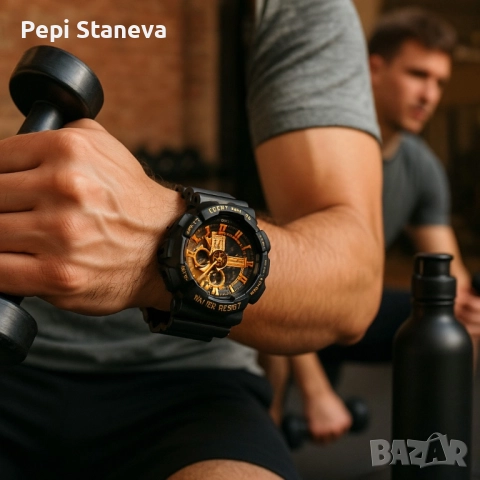 Мъжки мултифункционален часовник - Спортен, водоустойчив и удароустойчив , снимка 4 - Мъжки - 51439585