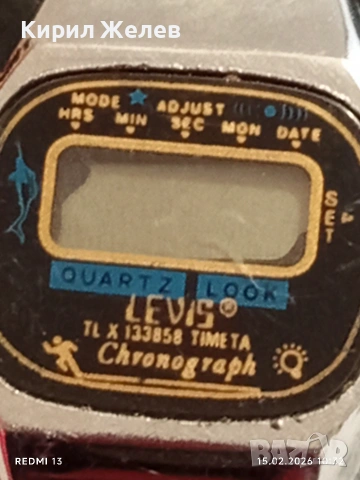 Винтидж електтронен часовник LEVIS ретро рядък дамски за КОЛЕКЦИОНЕРИ 51822, снимка 4 - Дамски - 53481645