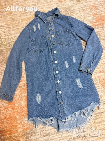 Дънкова рокля размер С, снимка 4 - Рокли - 52718590