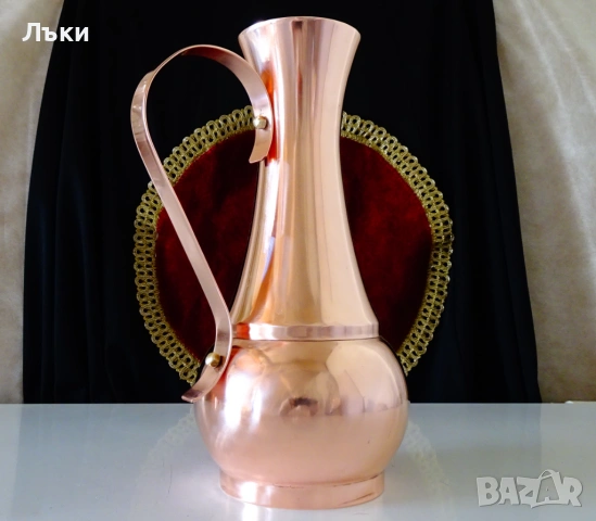 Медна кана за вино,чиста червена мед 1.5 л. 