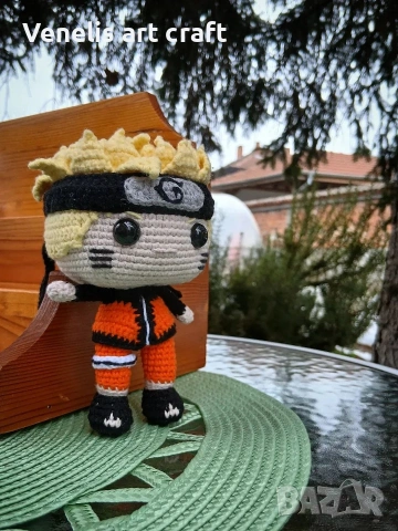 Наруто Узумаки / Naruto Uzumaki плетена кукла , снимка 4 - Други ценни предмети - 53478546