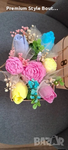 букет от соеви цветя , снимка 4 - Декорация за дома - 53747464