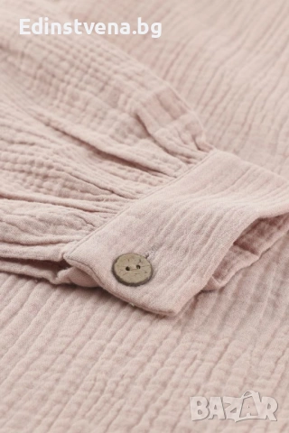 Дамска риза с дълъг ръкав в бледорозов цвят | Разпродажба! Последен размер XXL!, снимка 9 - Ризи - 53093487