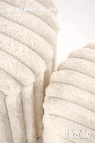 Комплект 2 бр.табуретки FIDO с капак крем/златно Код P1646, снимка 2 - Дивани и мека мебел - 52932834