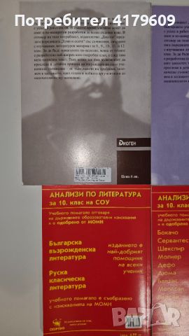 Помагала по литература за 10.клас, снимка 2 - Учебници, учебни тетрадки - 46726025