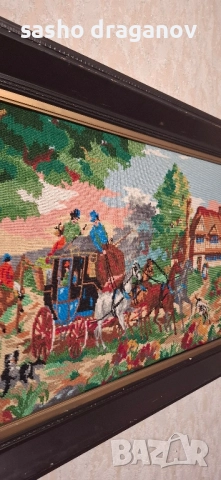 Голям гоблен - ръчно шит, снимка 15 - Други ценни предмети - 52320486