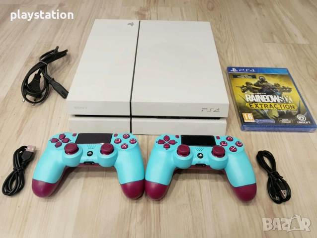 Playstation 4 бЯЛ с два нови контролера Blue Berry