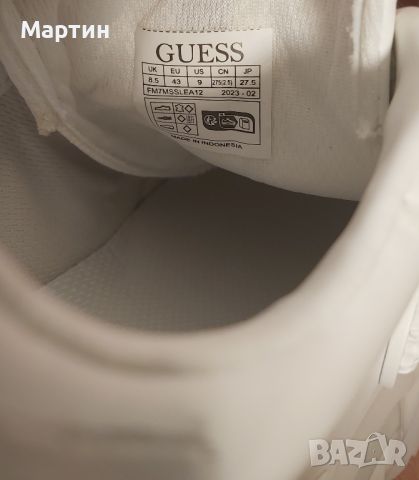 GUESS Sneakers Massa White - Номер 43, снимка 8 - Кецове - 46282005