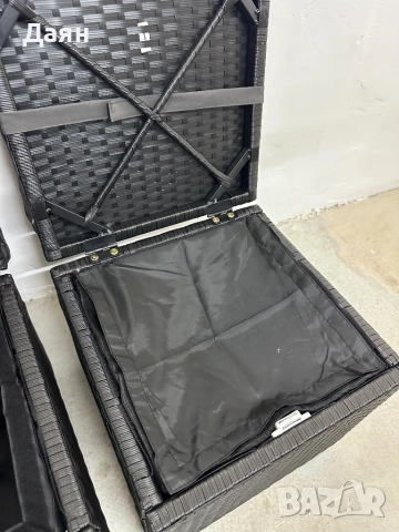 Комплект от 2 ратанови табуретки Yaheetech с място за съхранение , снимка 10 - Градински мебели, декорация  - 52007848