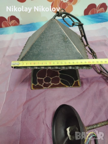 лампа за таван стил "Тифани" , снимка 7 - Настолни лампи - 53480103
