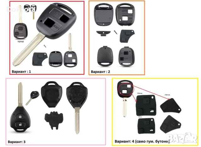 Toyota/Lexus - кутийки/бутони 2 бутона Toyota Corolla / RAV4 /Avensi