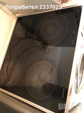 Керамичен плот-4ка,за фурна за вграждане:Сименс-Бош,комплектен,работещ,много запазен