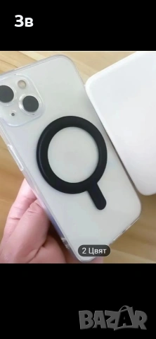 MagSafe, Магнитен пръстен за безжично зареждане, Монтаж в кола, Силикон, снимка 4 - Фолия, протектори - 53837251