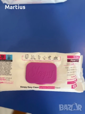🧽 Sleepy Easy Clean – Мокри кърпи за почистване на повърхности – 100 броя, снимка 2 - Препарати за почистване - 50989110