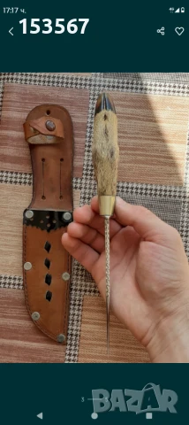 Ловен нож еленово краче, снимка 3 - Ножове - 51318699