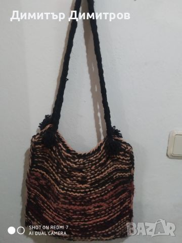 плетена чанта от вълна, снимка 3 - Чанти - 46238013