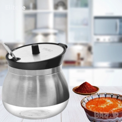 Бурканче с лъжичка за подправки, снимка 6 - Други - 52901418