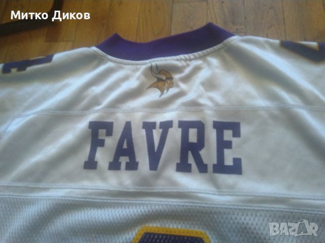 Brett Favre Minnesota Vikings NFL тениска №4 Reebok американски футбол размер M, снимка 16 - Други спортове - 45795938