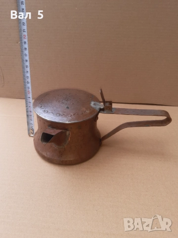Старо медно котле за греяна ракия , менче , менец