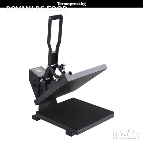 Термопреса с плосък повдигащ се плот VEVOR (38×38см)