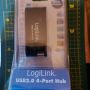USB хъб 2.0 Logilink 4 порта със захранване, снимка 1 - USB Flash памети - 45178522
