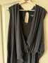 Нов разкошен черен парти официален гащеризон трико с шифон воал  Л /ХЛ размер , снимка 2