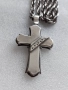 Сребърен кръст със сребърен ланец, ръчна авторска работа-сребро 925/4 евро за грам/, снимка 7