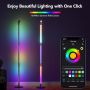 SKERITO LED ъглова подова лампа, RGB 16 милиона цвята, с приложение и дистанционно, снимка 2