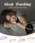 Смарт часовник TOOBUR за жени, Android и iOS, отговаряне/осъществяване на повиквания, IP68, черен, снимка 3