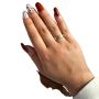 Златист дамски пръстен от медицинска стомана с интригуващи гравирани декорации, снимка 1 - Пръстени - 45709273