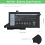 Нова лаптоп заместваща Dell WY9DX батерия RJ40G 01K2CF Latitude 5420 5520 3560, снимка 2