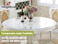Прозрачен кръгъл протектор за маса OstepDecor, 140 см, 2 мм, снимка 8