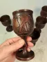 колекция абаносови африкански чаши  дърворезба 7/3, снимка 5