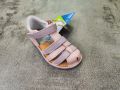 Детски сандали в розово от естествена кожа подметка barefoot /Б174