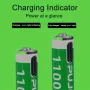Акумулаторна батерия 1.5V AAA, 1100 mAh, USB Type C зареждане, снимка 3