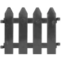Декоративна ограда за цветя и тревни площи 20x15 cm, комплект 10бр, Сив, снимка 9