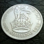 1 шилинг 1929 година Англия сребро, снимка 5