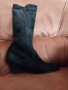 Черни велурени ботуши номер 44 високи 50 см , снимка 6