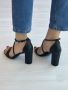 Стилни дамски сандали с отворен дизайн и елегантен ток Цветове и номера: черен,бял 36,37,38,39,40,41, снимка 2