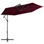 vidaXL Конзолен чадър с алуминиев прът, бордо червено, 300 см, снимка 1 - Градински мебели, декорация  - 45811474