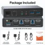 Alxum Displayport HDMI KVM превключвател за 2 монитора и 2 компютъра, 4k 60hz USB 3.0, снимка 8