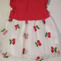 Лятна бебешка рокля на черешки-нова, снимка 2 - Бебешки рокли - 45416137