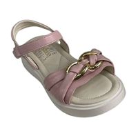 Детски летни сандали за момиче с катарама в предната част - бял, розов или черен цвят!, снимка 4 - Детски сандали и чехли - 45235763