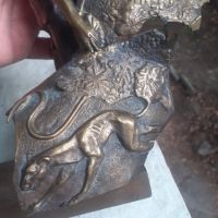 Страхотна бронзова пластика на воин фигура статуетка бронз, снимка 3 - Антикварни и старинни предмети - 45387416