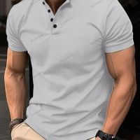 Нова мъжка спортна поло тениска с копчета и яка, 5цвята , снимка 4 - Тениски - 45968296